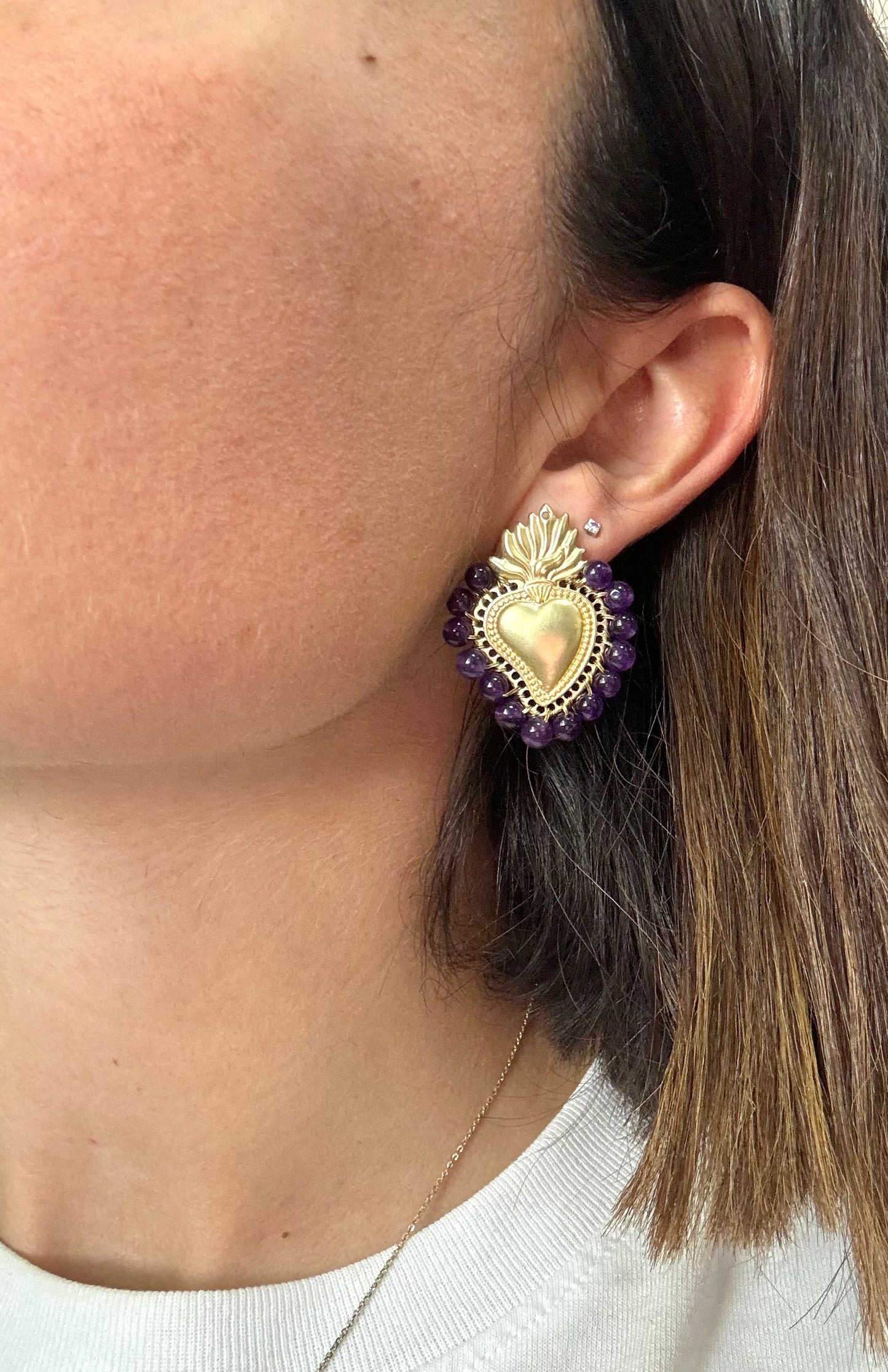 Orecchini Odense Viola a Lobo