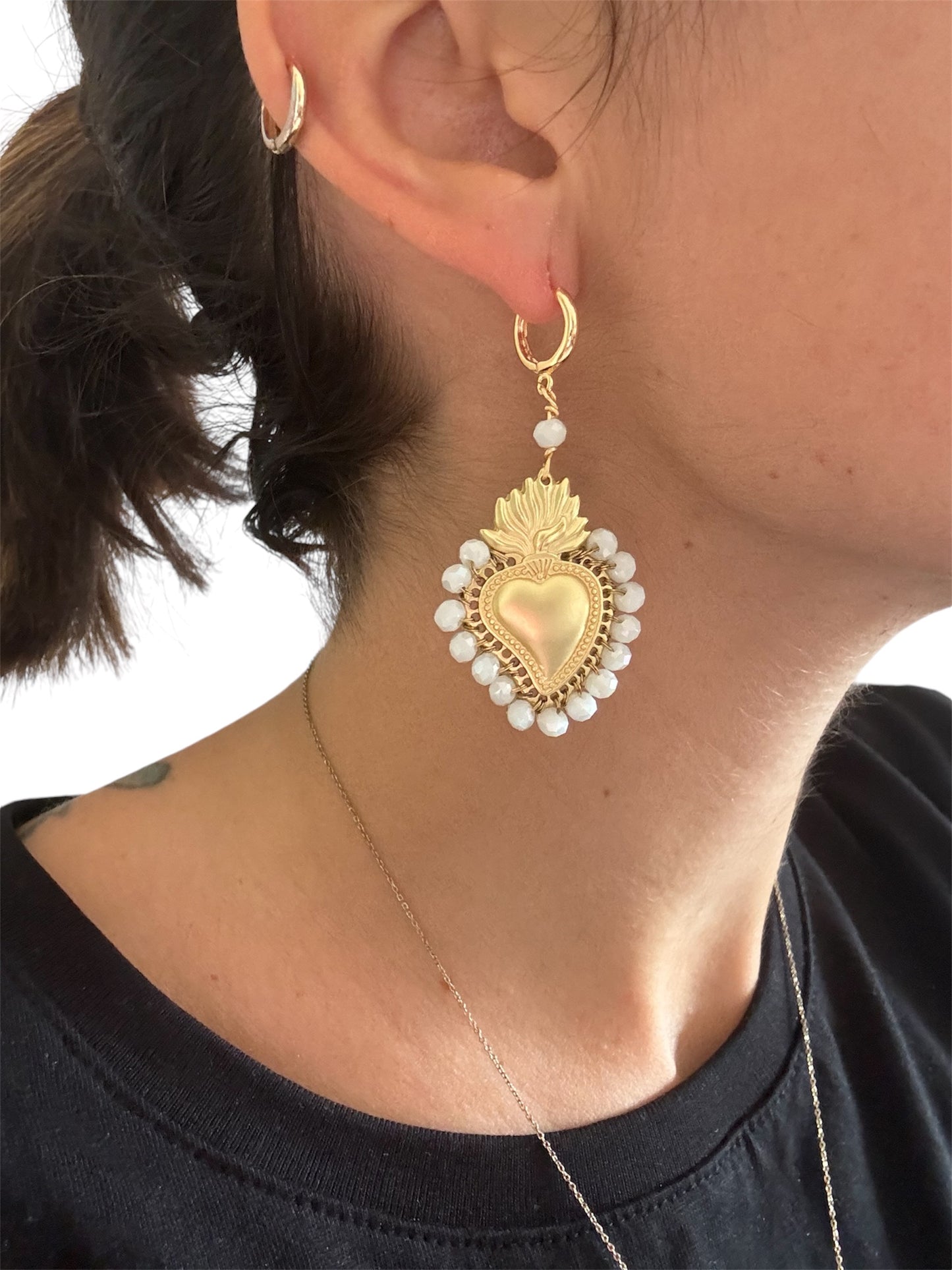 Orecchini Odense Con Cristalli Bianchi