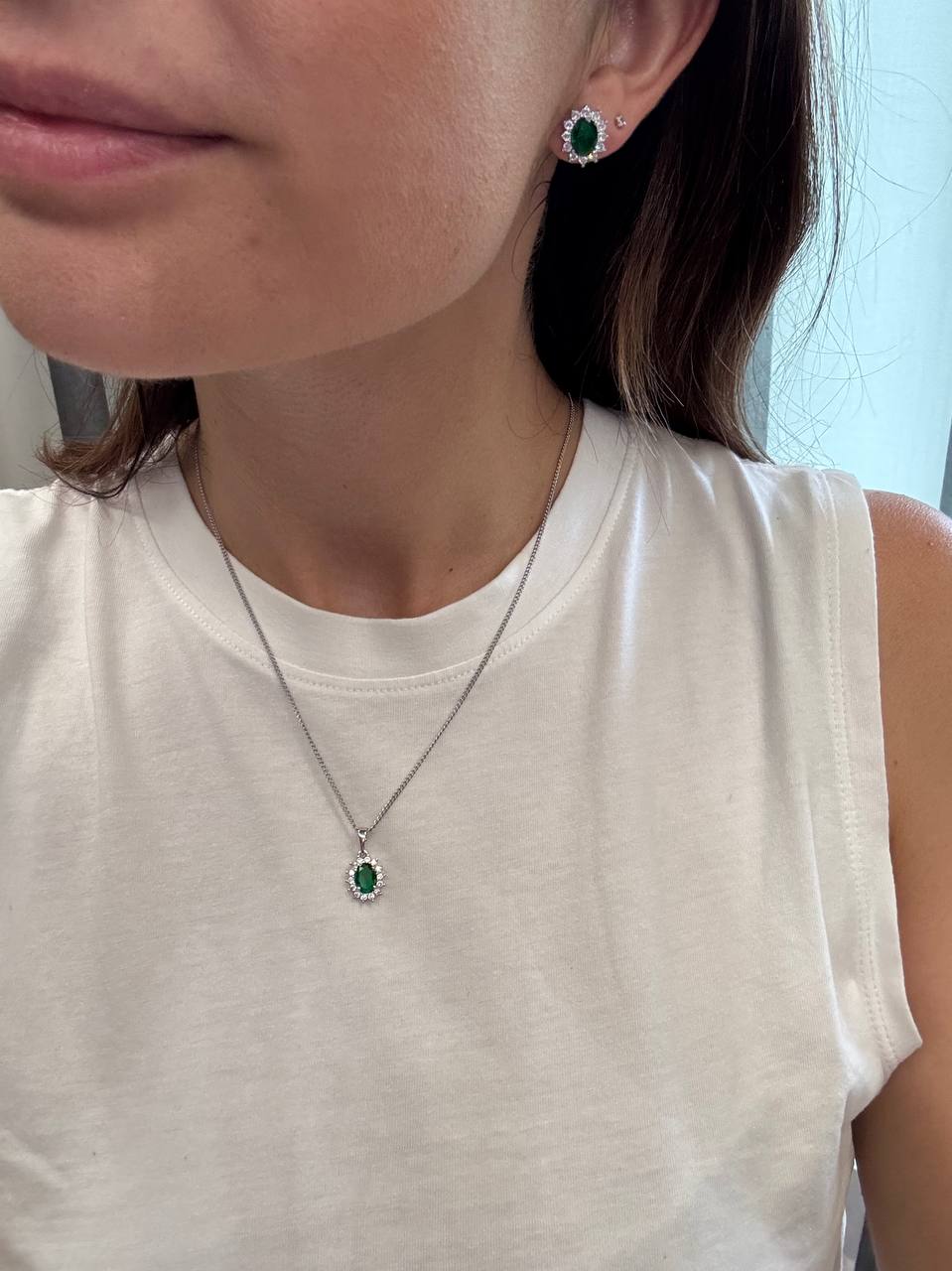 Orecchini e Collana Crystal Black and Green