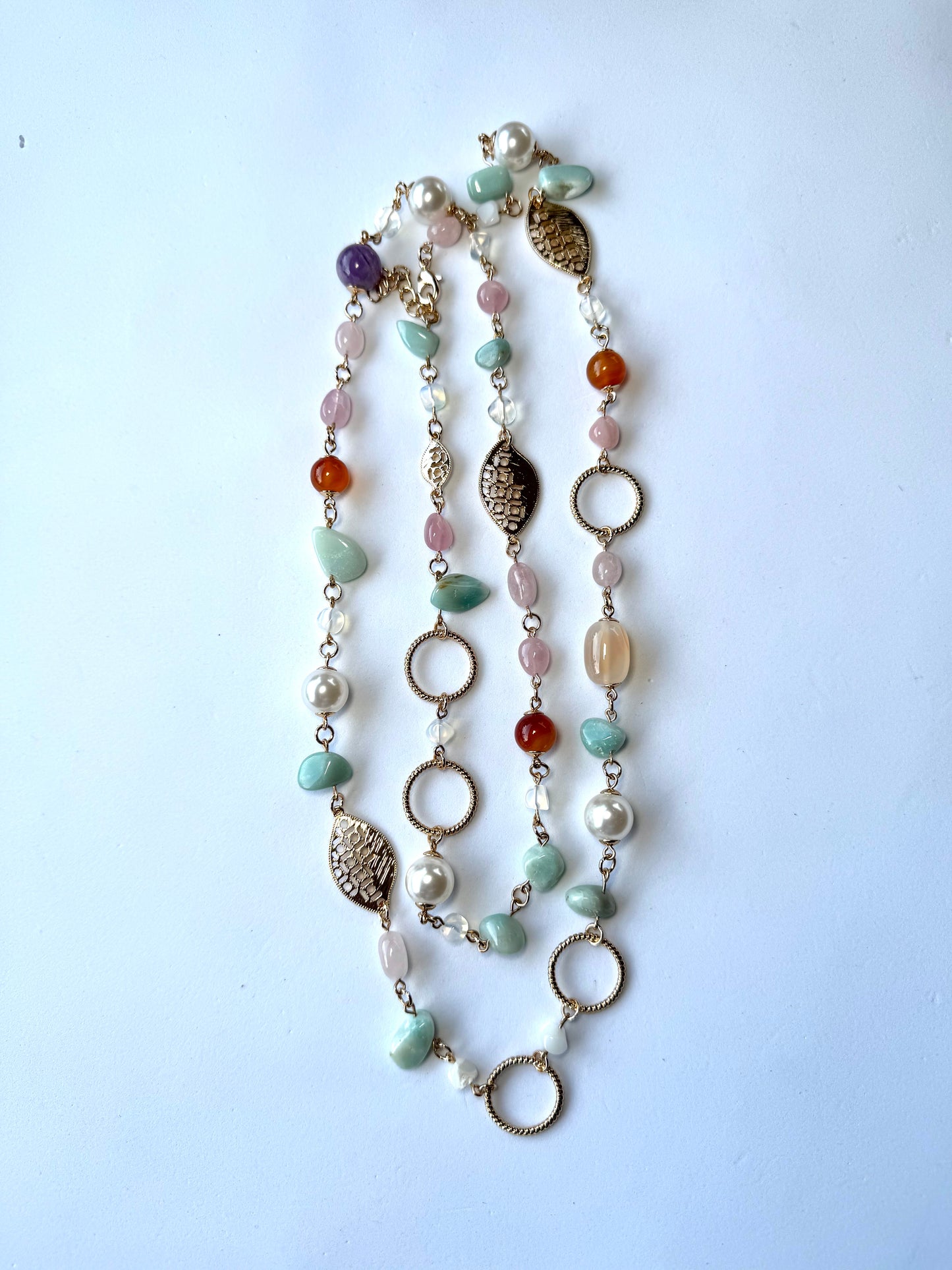 Collana lunga pietre