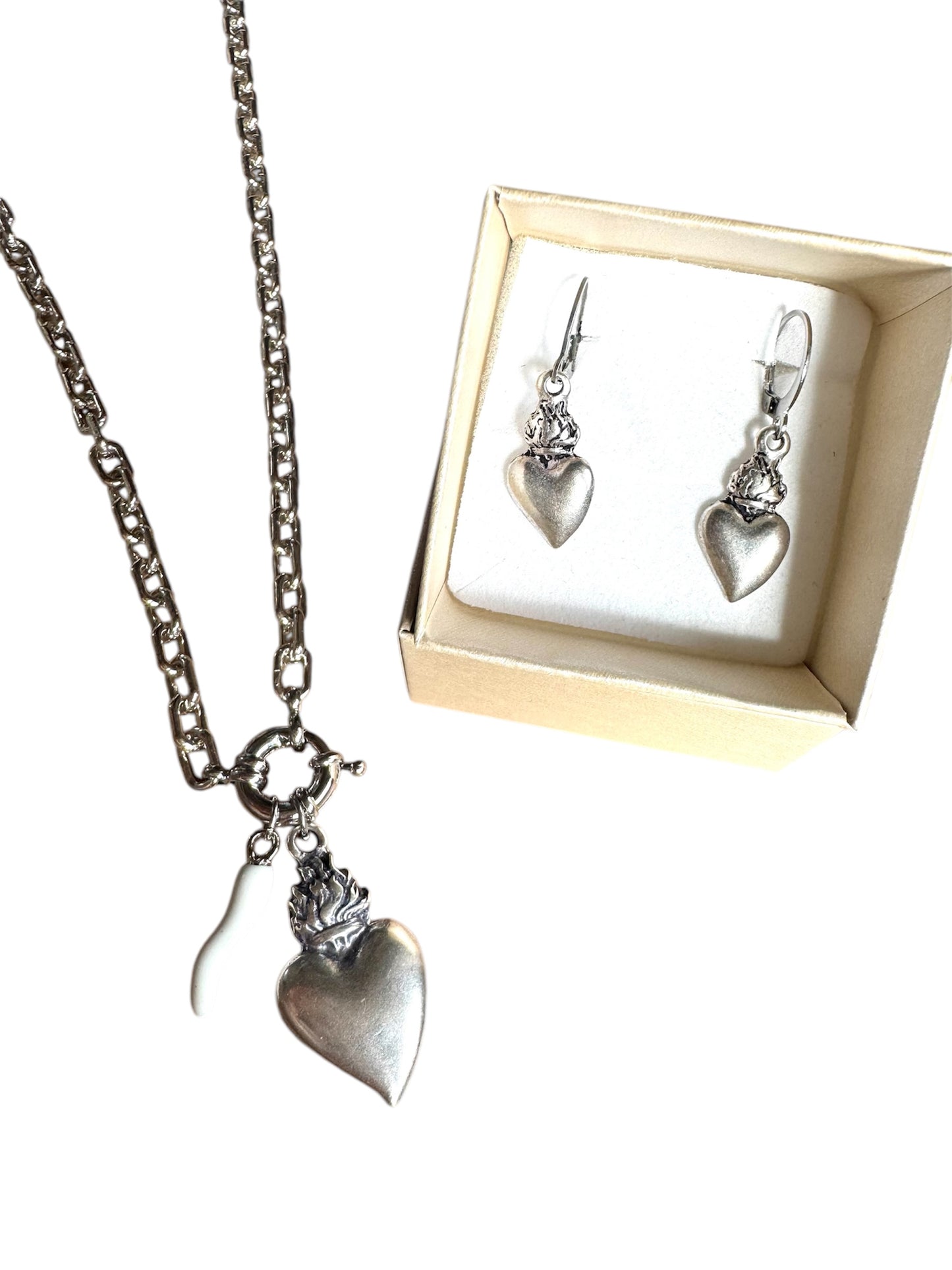 Collana Fortuna silver + orecchini