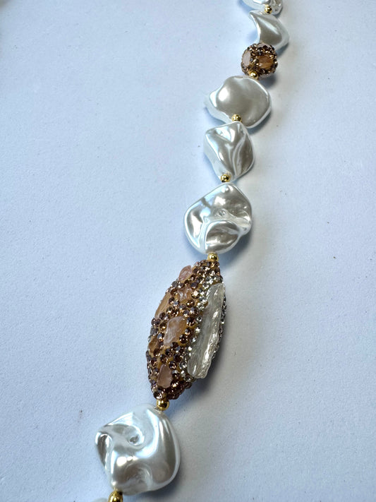 Collana Perle & Mix Rosa