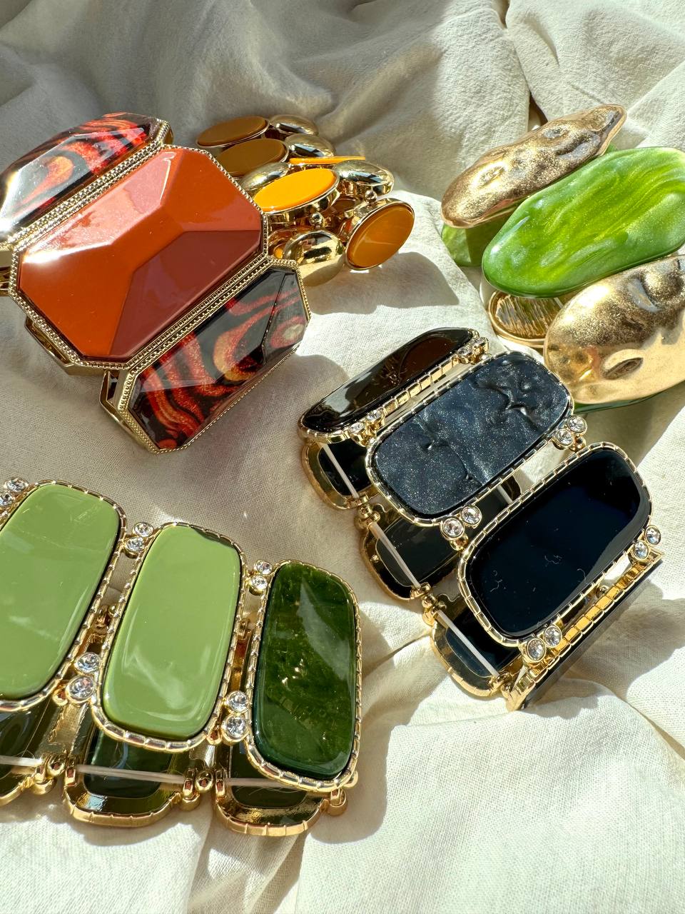 Bracciale Sunset – Bracciale Elasticizzato a Fascia con Elementi Geometrici