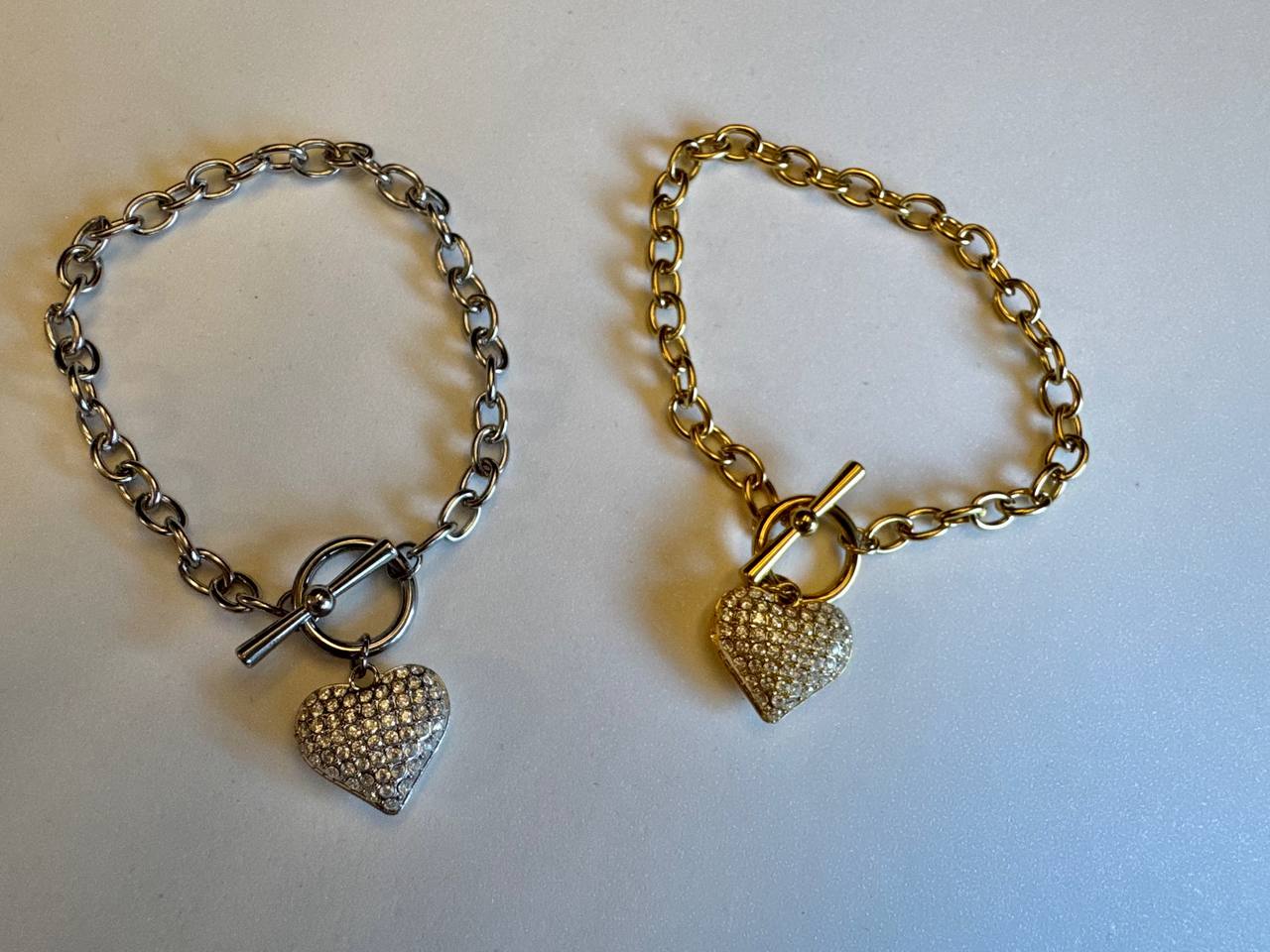 Bracciale e orecchini Cuore